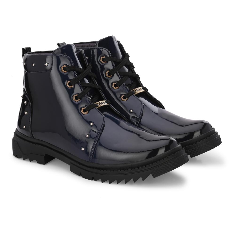 Vellinto SWIFT Royal Party Wear ll Casual ll Latest Patent Leather Boots for Men