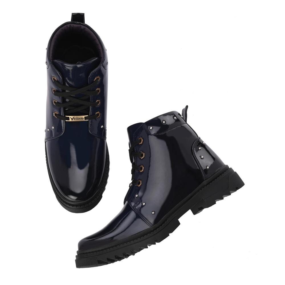 Vellinto SWIFT Royal Party Wear ll Casual ll Latest Patent Leather Boots for Men