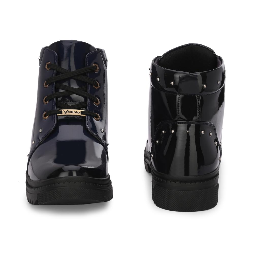Vellinto SWIFT Royal Party Wear ll Casual ll Latest Patent Leather Boots for Men