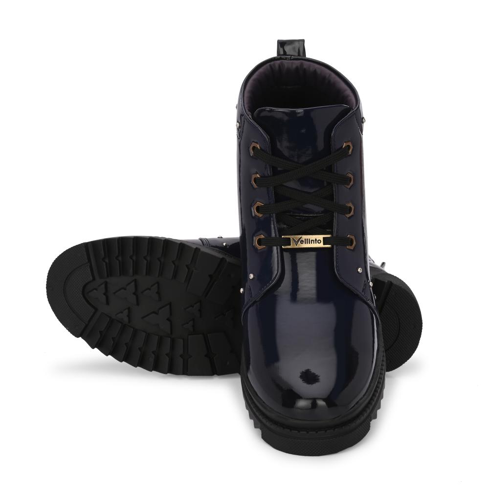 Vellinto SWIFT Royal Party Wear ll Casual ll Latest Patent Leather Boots for Men