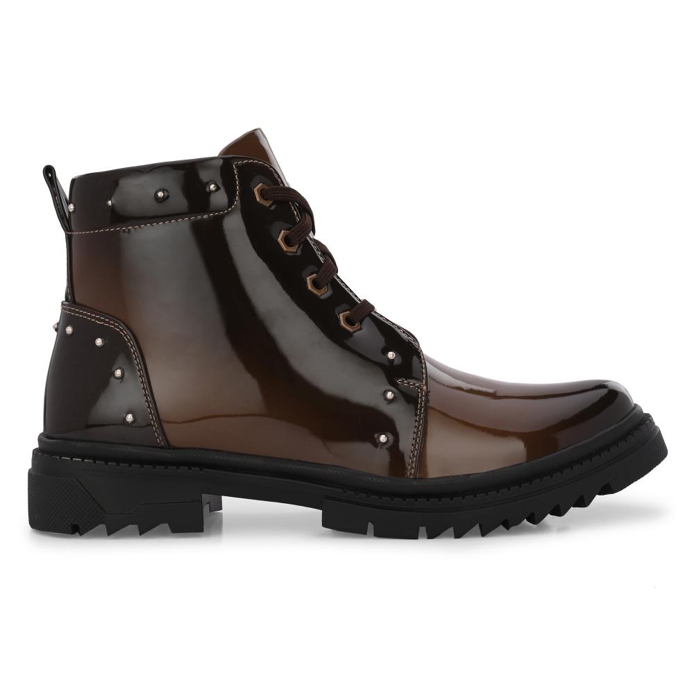 Vellinto SWIFT Royal Party Wear ll Casual ll Latest Patent Leather Boots for Men
