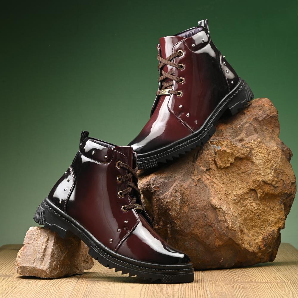 Vellinto SWIFT Royal Party Wear ll Casual ll Latest Patent Leather Boots for Men