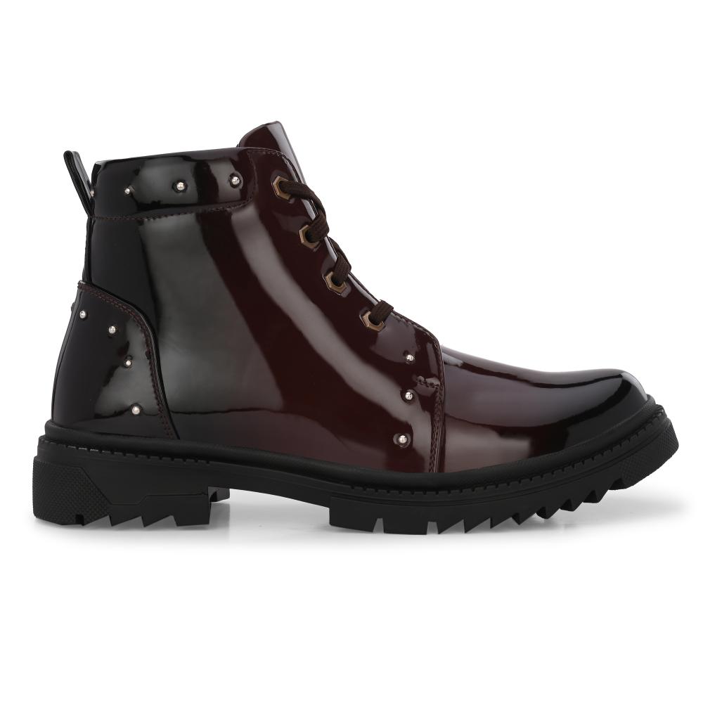 Vellinto SWIFT Royal Party Wear ll Casual ll Latest Patent Leather Boots for Men