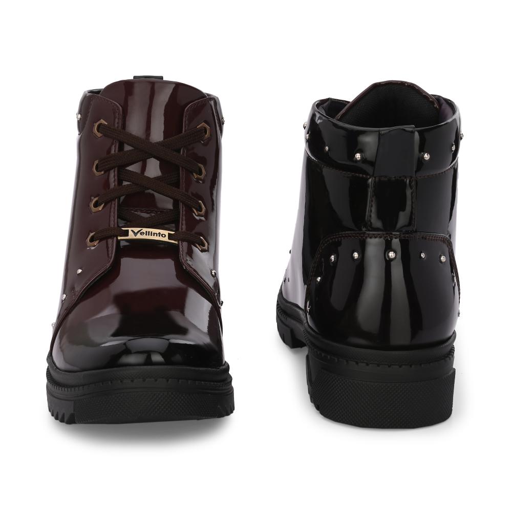 Vellinto SWIFT Royal Party Wear ll Casual ll Latest Patent Leather Boots for Men