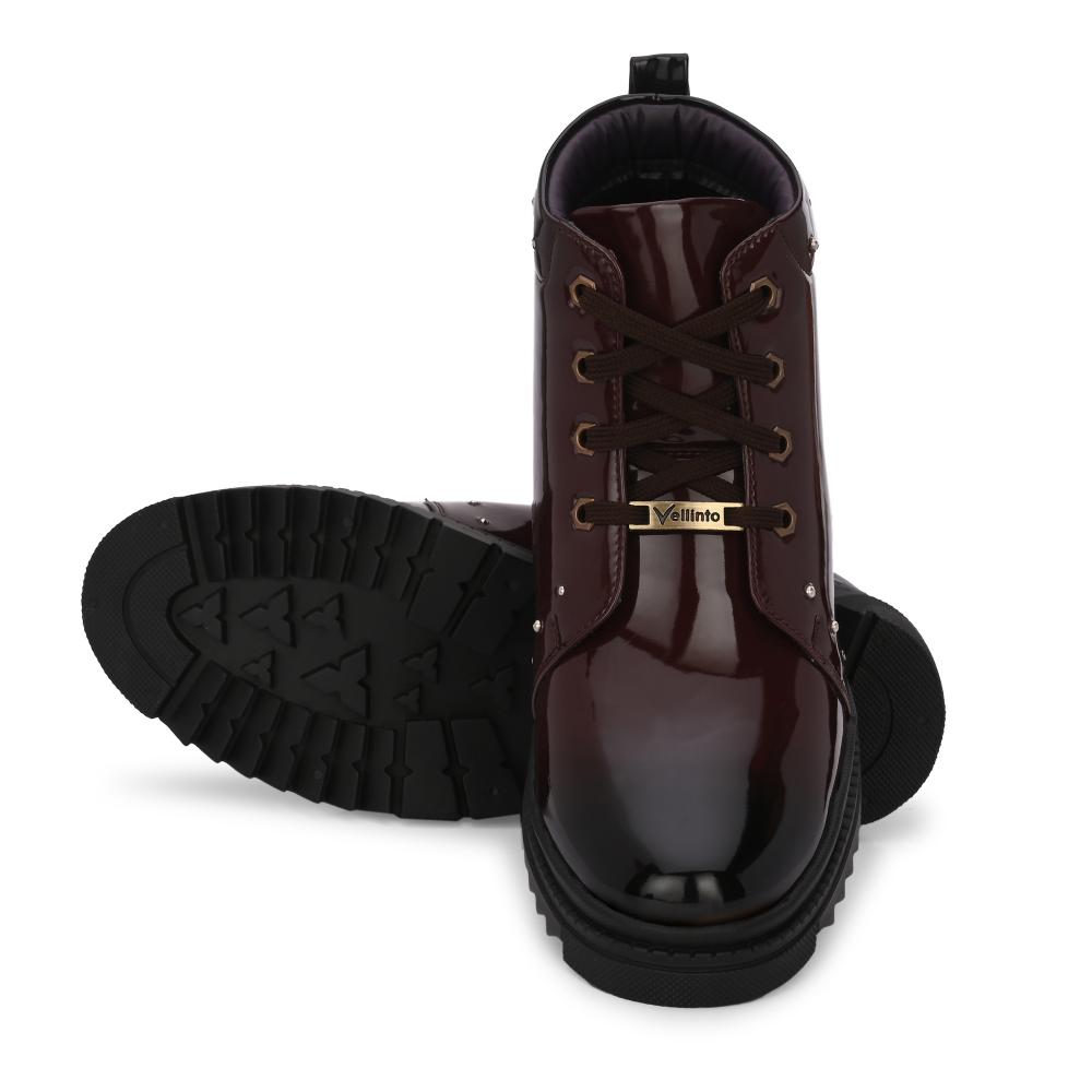 Vellinto SWIFT Royal Party Wear ll Casual ll Latest Patent Leather Boots for Men