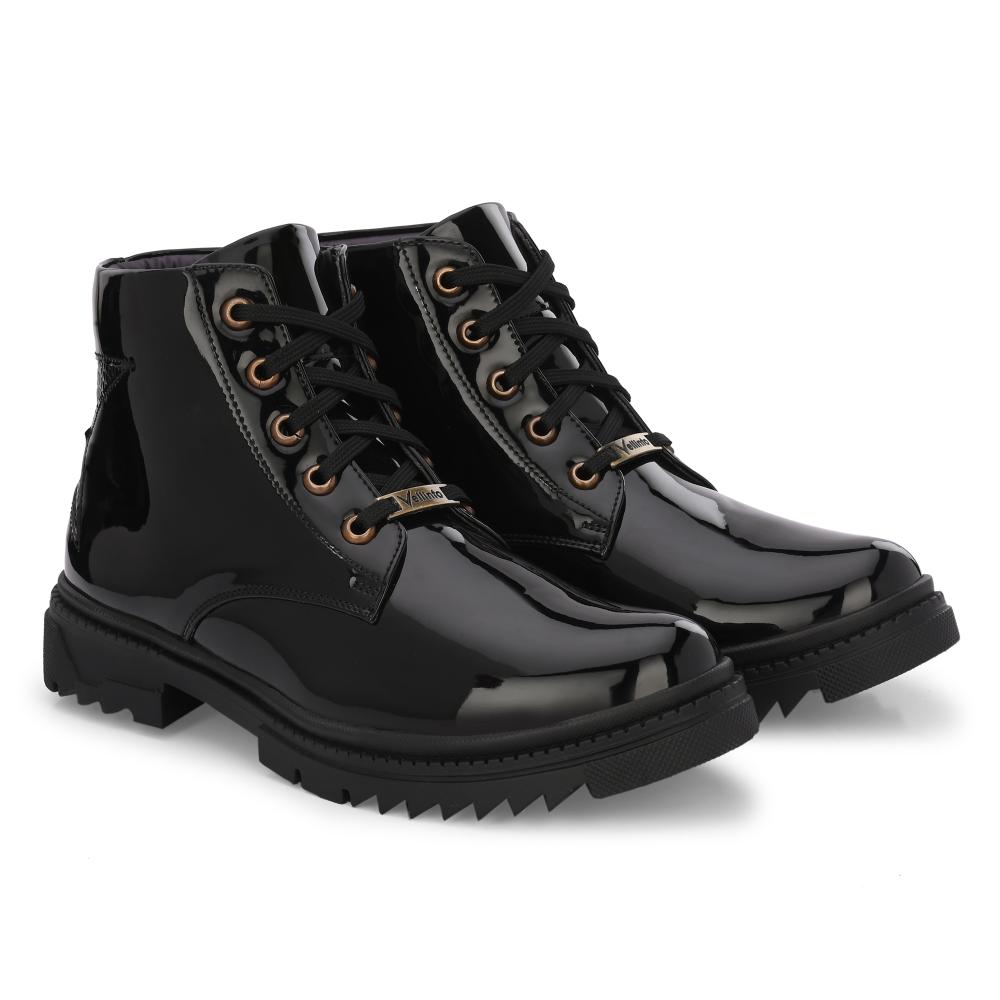 Vellinto SOVEREIGN Royal Party Wear ll Casual ll Latest Patent Leather Boots for Men