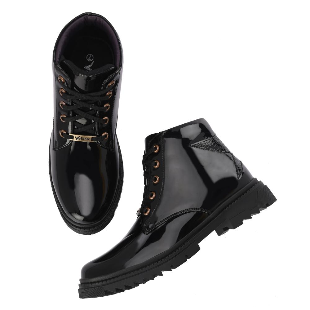 Vellinto SOVEREIGN Royal Party Wear ll Casual ll Latest Patent Leather Boots for Men