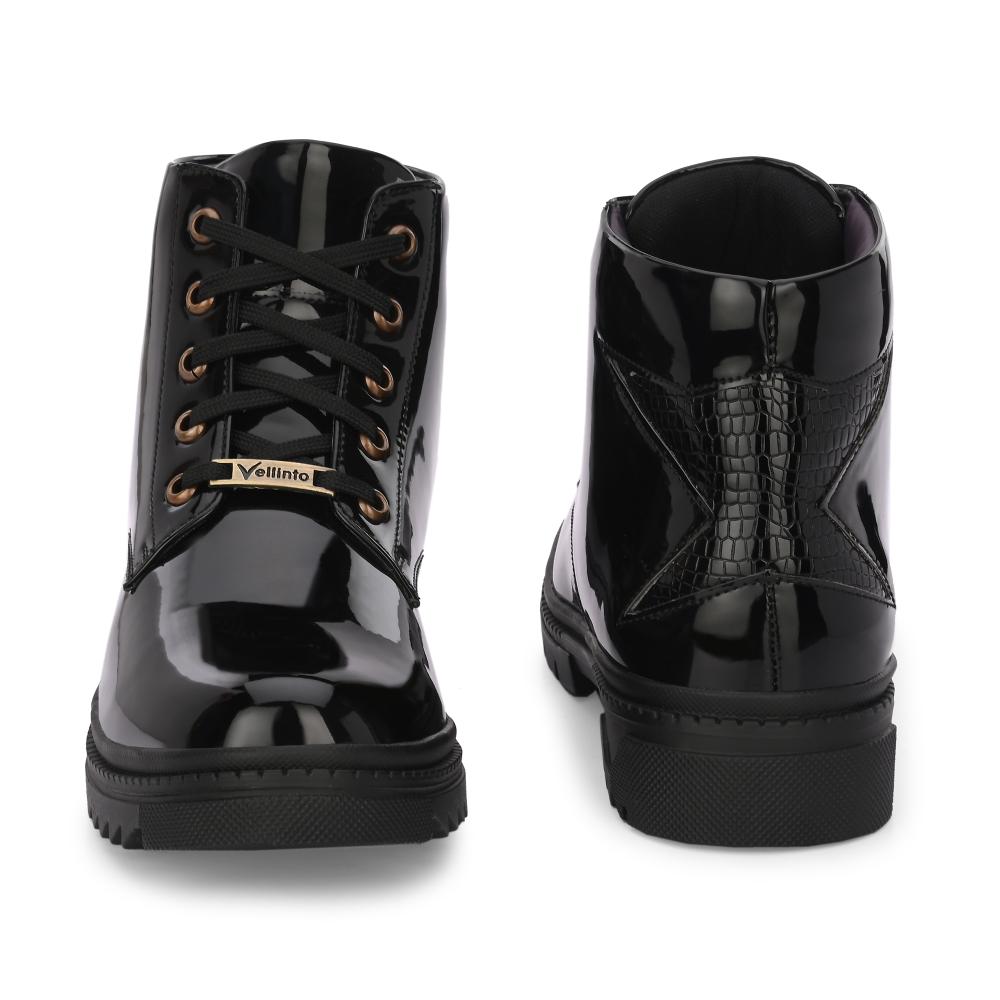 Vellinto SOVEREIGN Royal Party Wear ll Casual ll Latest Patent Leather Boots for Men