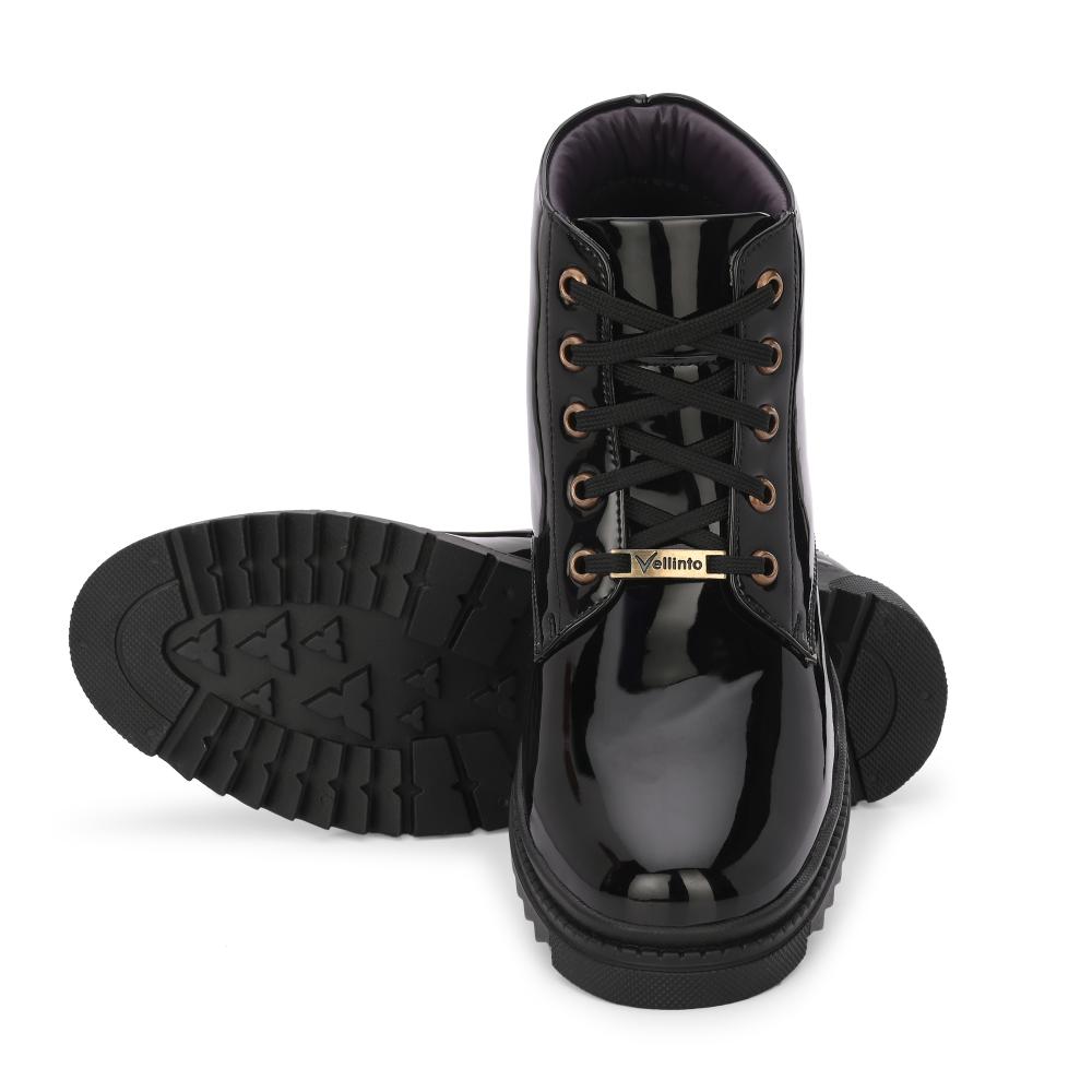 Vellinto SOVEREIGN Royal Party Wear ll Casual ll Latest Patent Leather Boots for Men