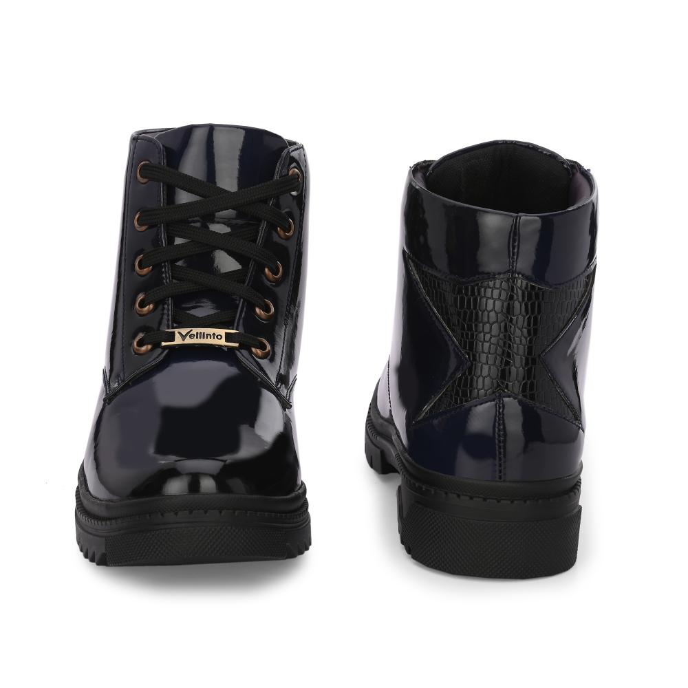 Vellinto SOVEREIGN Royal Party Wear ll Casual ll Latest Patent Leather Boots for Men