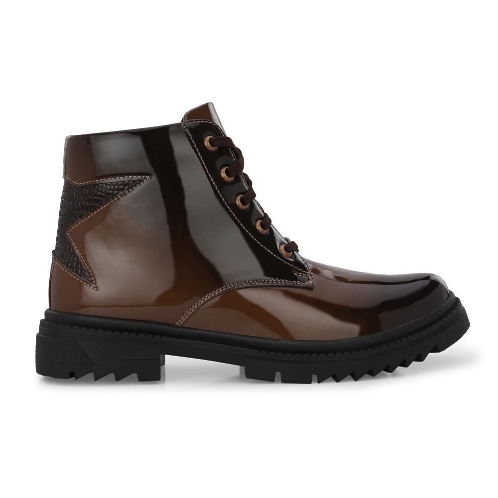 Vellinto SOVEREIGN Royal Party Wear ll Casual ll Latest Patent Leather Boots for Men