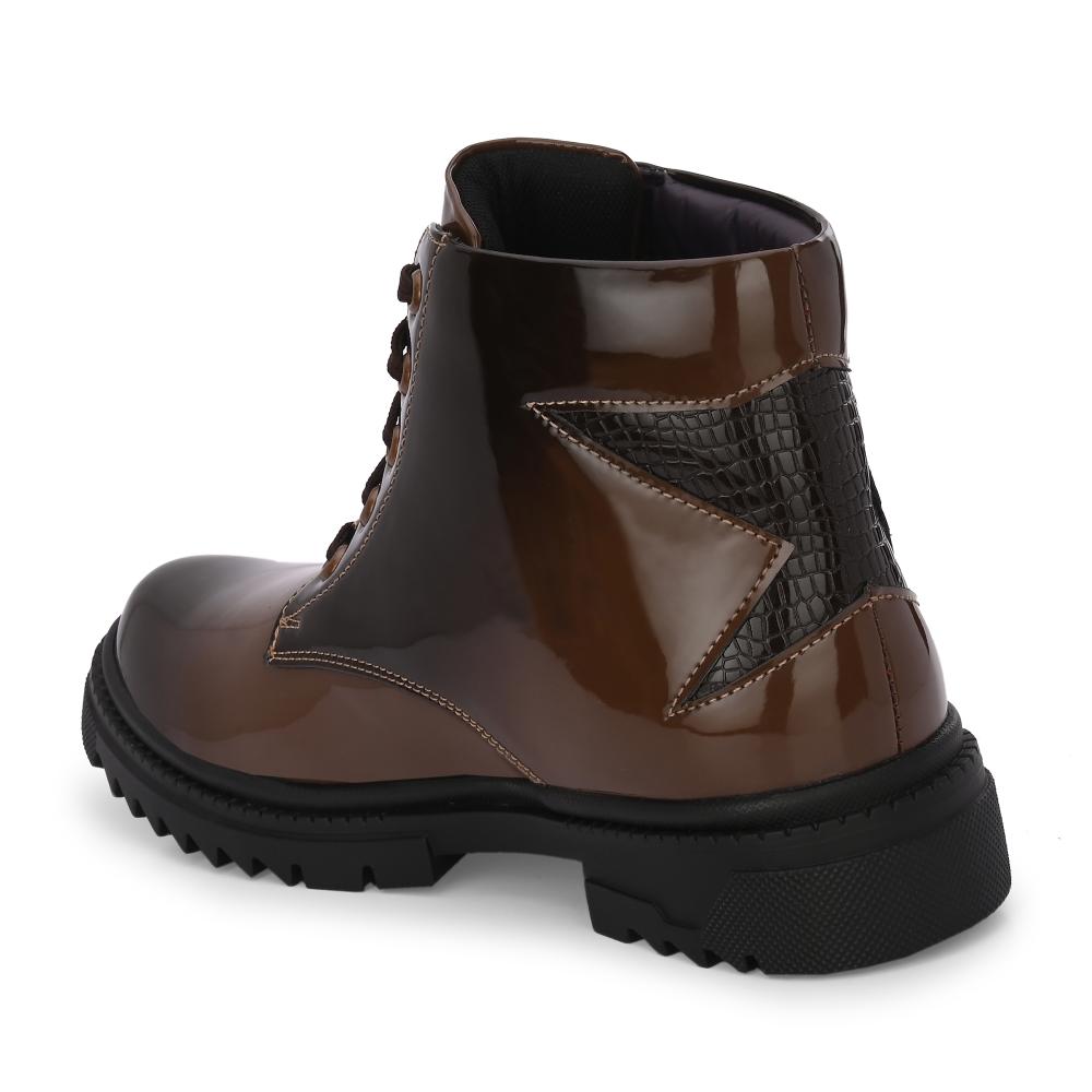 Vellinto SOVEREIGN Royal Party Wear ll Casual ll Latest Patent Leather Boots for Men