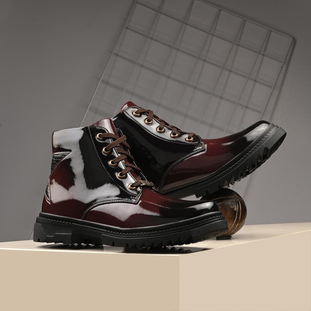 Vellinto SOVEREIGN Royal Party Wear ll Casual ll Latest Patent Leather Boots for Men