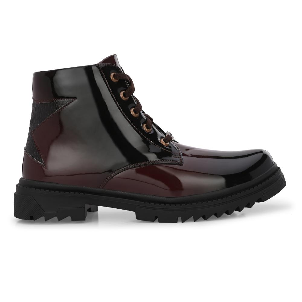 Vellinto SOVEREIGN Royal Party Wear ll Casual ll Latest Patent Leather Boots for Men