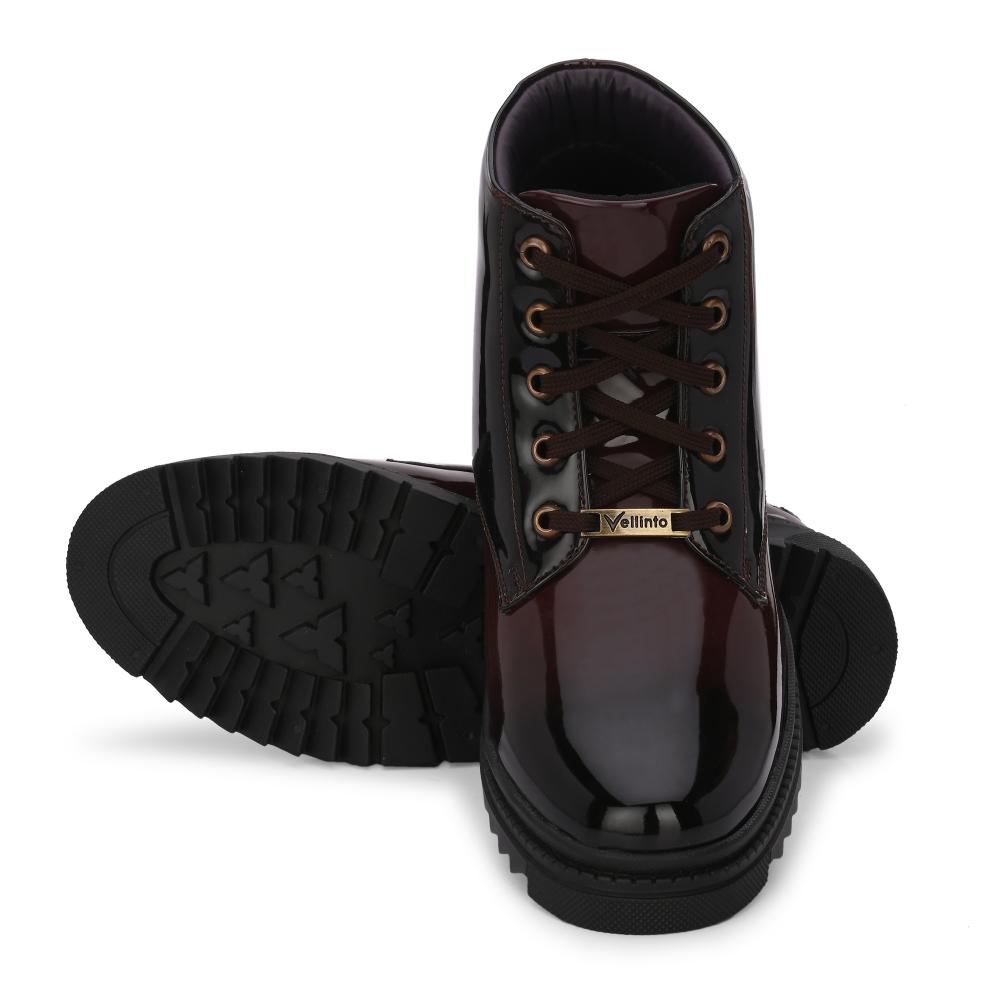 Vellinto SOVEREIGN Royal Party Wear ll Casual ll Latest Patent Leather Boots for Men