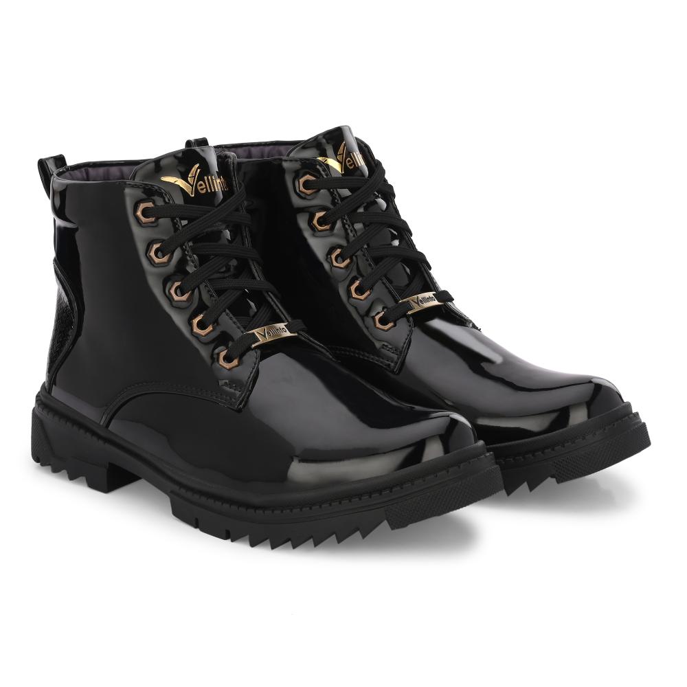 Vellinto VIROLA Royal Party Wear ll Casual ll Latest Patent Leather Boots for Men