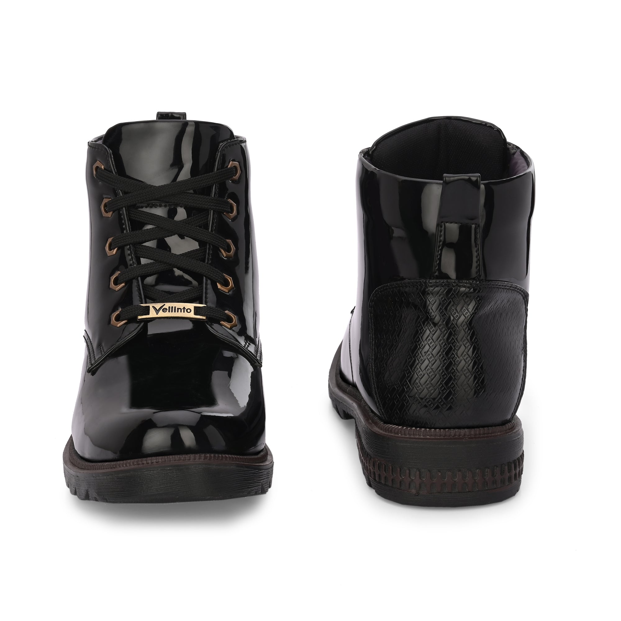 Vellinto VIROLA Royal Party Wear ll Casual ll Latest Patent Leather Boots for Men