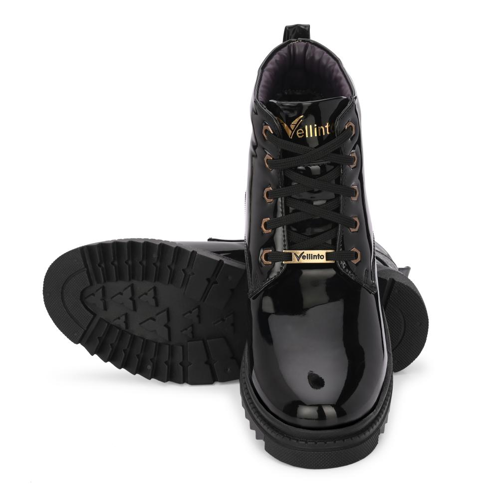 Vellinto VIROLA Royal Party Wear ll Casual ll Latest Patent Leather Boots for Men