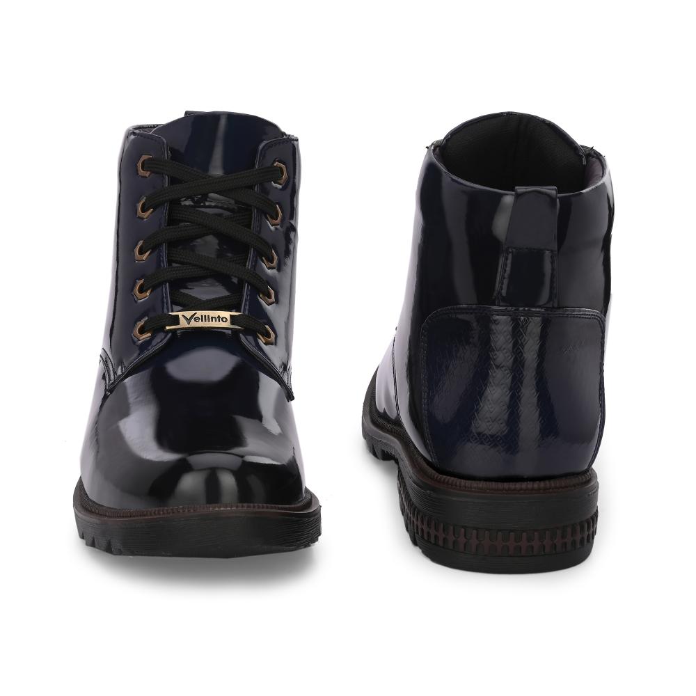 Vellinto VIROLA Royal Party Wear ll Casual ll Latest Patent Leather Boots for Men