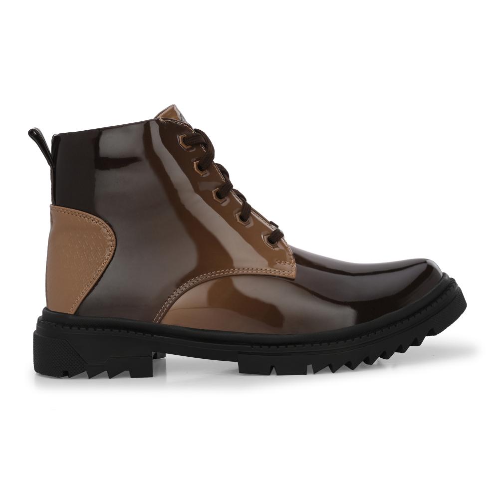Vellinto VIROLA Royal Party Wear ll Casual ll Latest Patent Leather Boots for Men