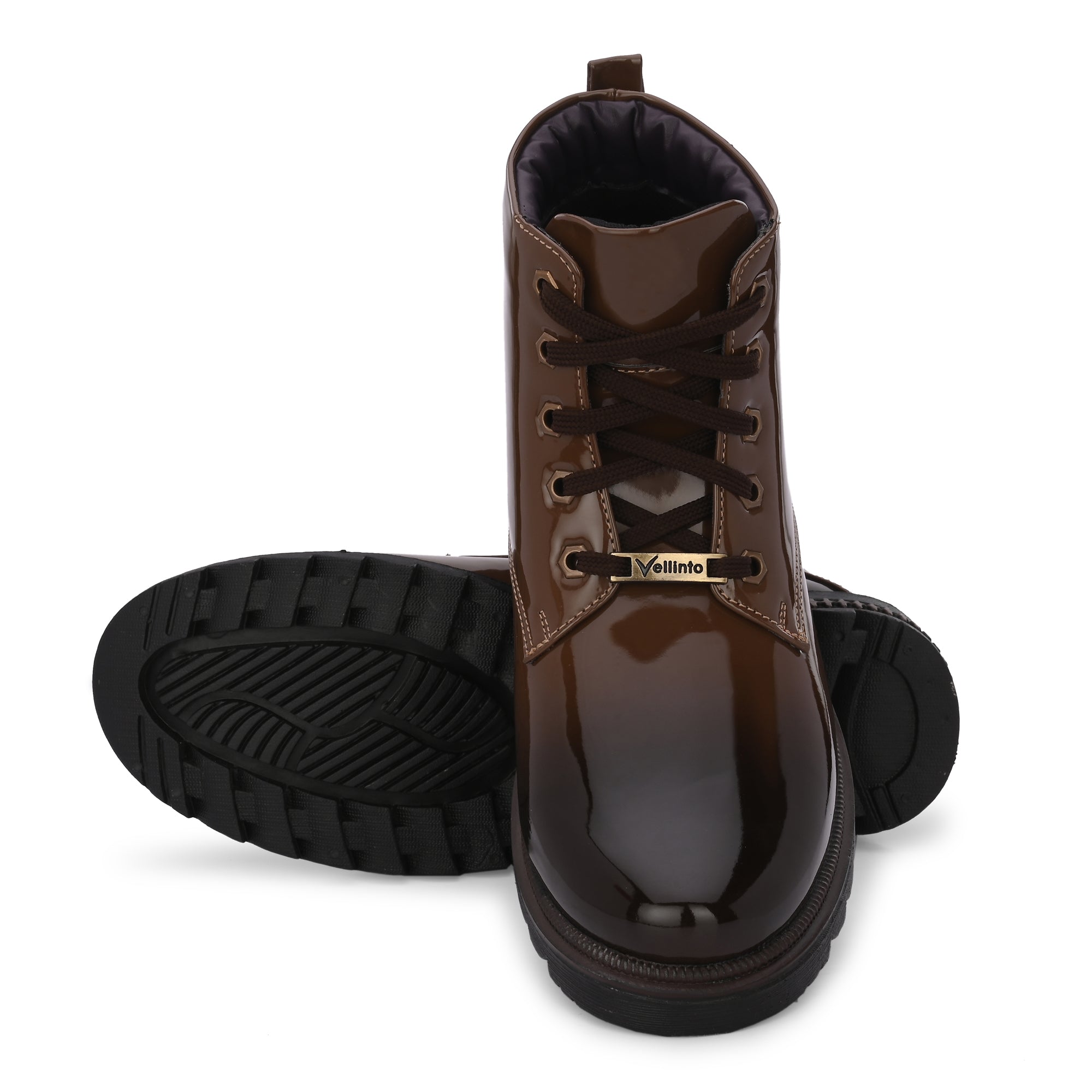 Vellinto VIROLA Royal Party Wear ll Casual ll Latest Patent Leather Boots for Men