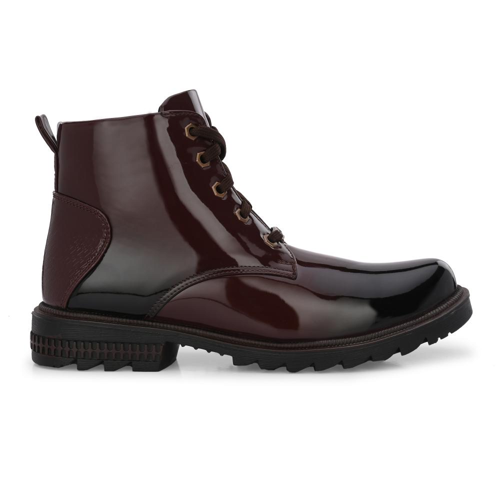 Vellinto VIROLA Royal Party Wear ll Casual ll Latest Patent Leather Boots for Men