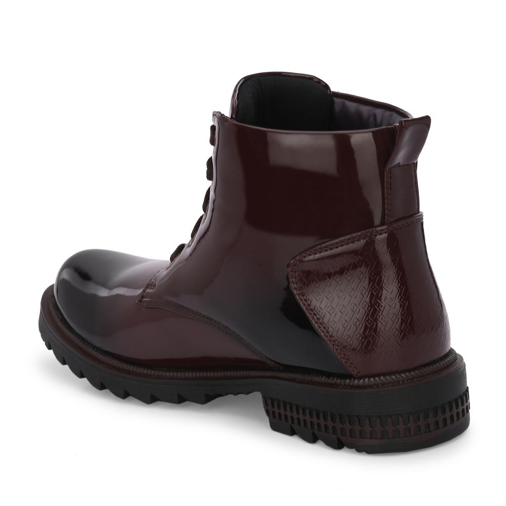 Vellinto VIROLA Royal Party Wear ll Casual ll Latest Patent Leather Boots for Men