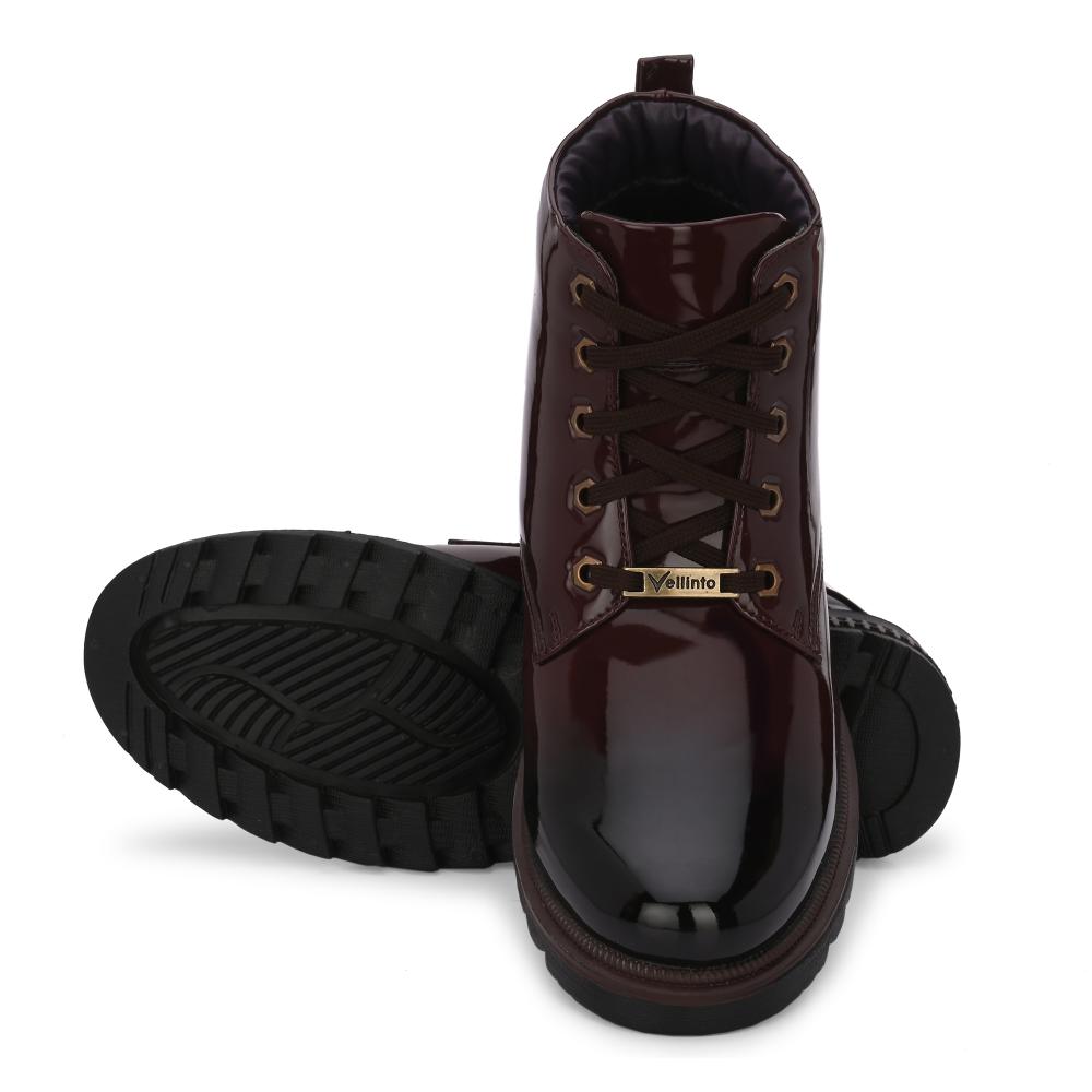 Vellinto VIROLA Royal Party Wear ll Casual ll Latest Patent Leather Boots for Men