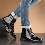 Vellinto VINTIQUE Royal Party Wear ll Casual ll Latest Patent Leather Boots for Men