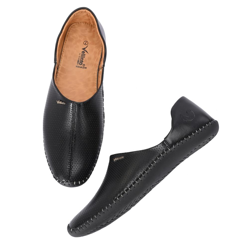 Vellinto MEWAR Cool Rajasthani Jutis for Men Mojaris for Men Nagra for Men Beige