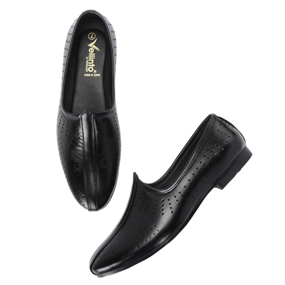 Vellinto VINTAGE Cool Rajasthani Jutis For Men Mojaris For Men Nagra For Men