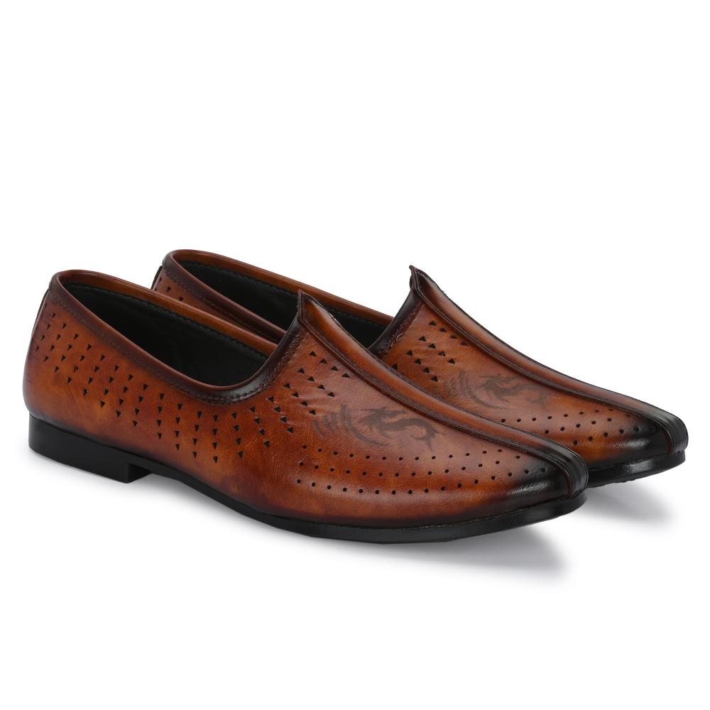 Vellinto VINTAGE Cool Rajasthani Jutis For Men Mojaris For Men Nagra For Men