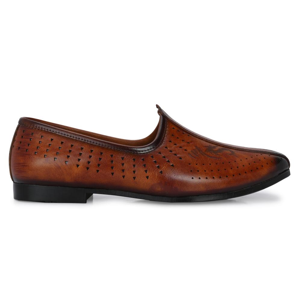 Vellinto VINTAGE Cool Rajasthani Jutis For Men Mojaris For Men Nagra For Men