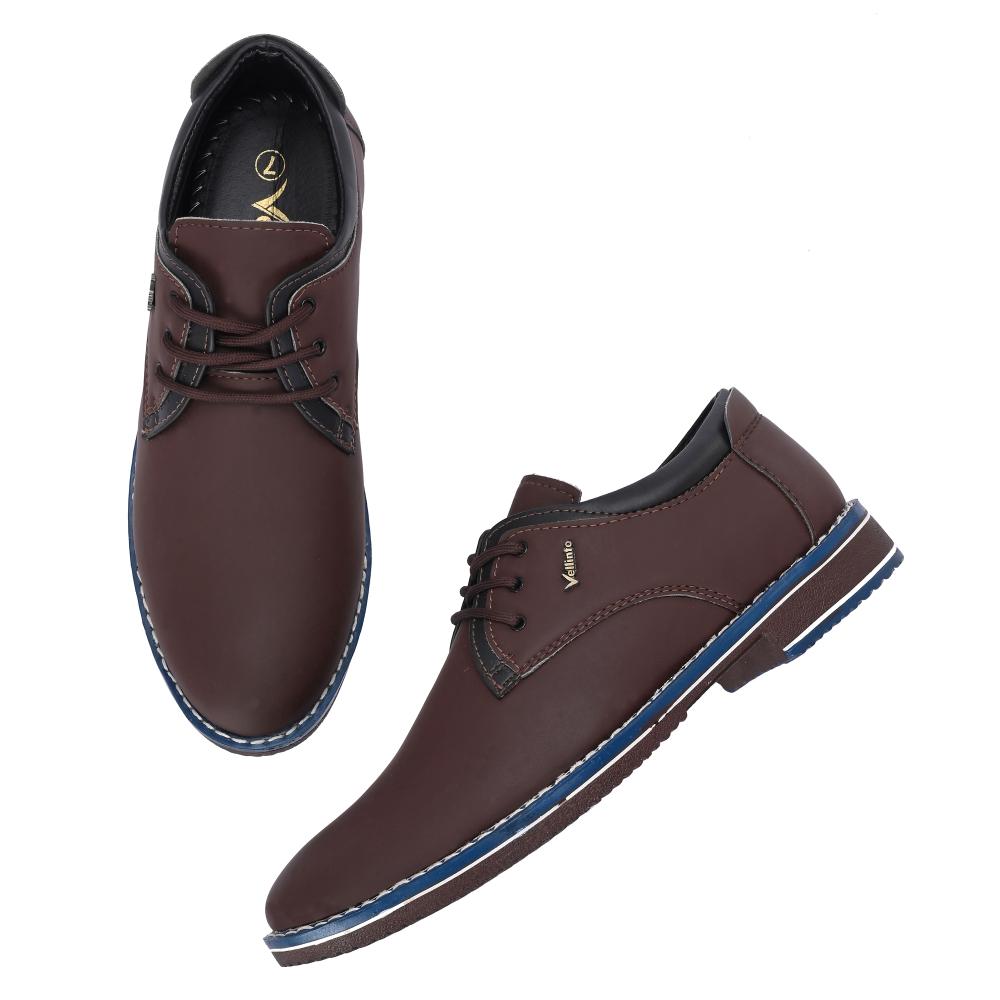 Vellinto RICKEY Casual Derby For Men ll Synthetic Leather Casual Lace-up For Men