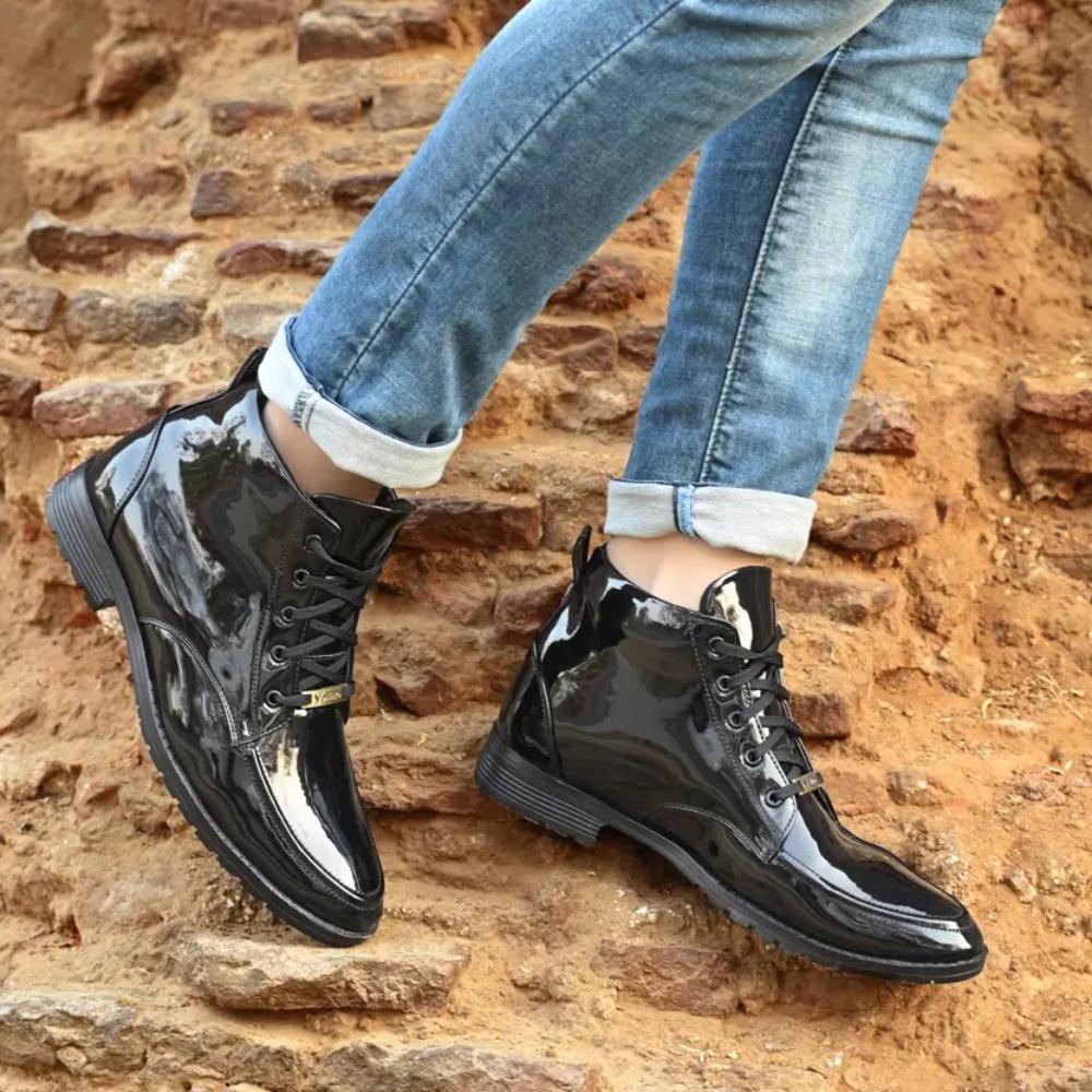 Vellinto Royal VINE Party Wear ll Casual ll Latest Patent Leather Boots for Men