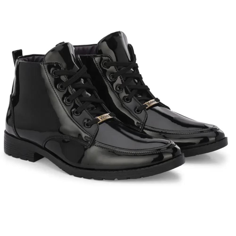 Vellinto Royal VINE Party Wear ll Casual ll Latest Patent Leather Boots for Men