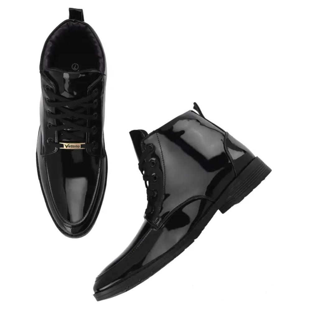 Vellinto Royal VINE Party Wear ll Casual ll Latest Patent Leather Boots for Men
