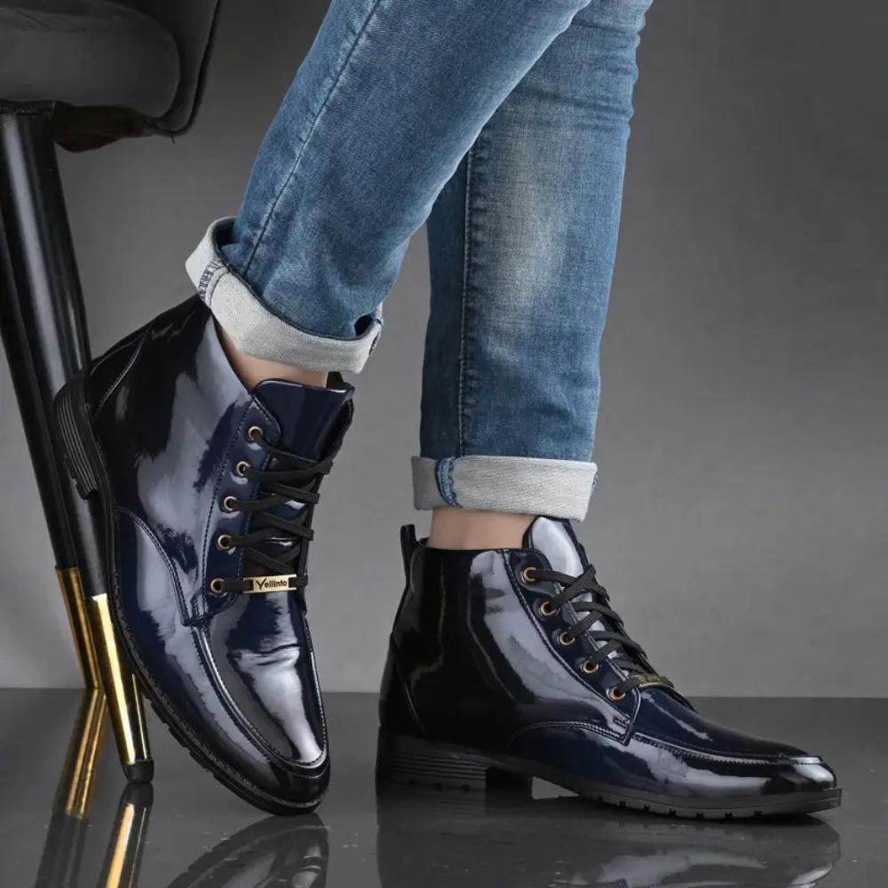 Vellinto Royal VINE Party Wear ll Casual ll Latest Patent Leather Boots for Men