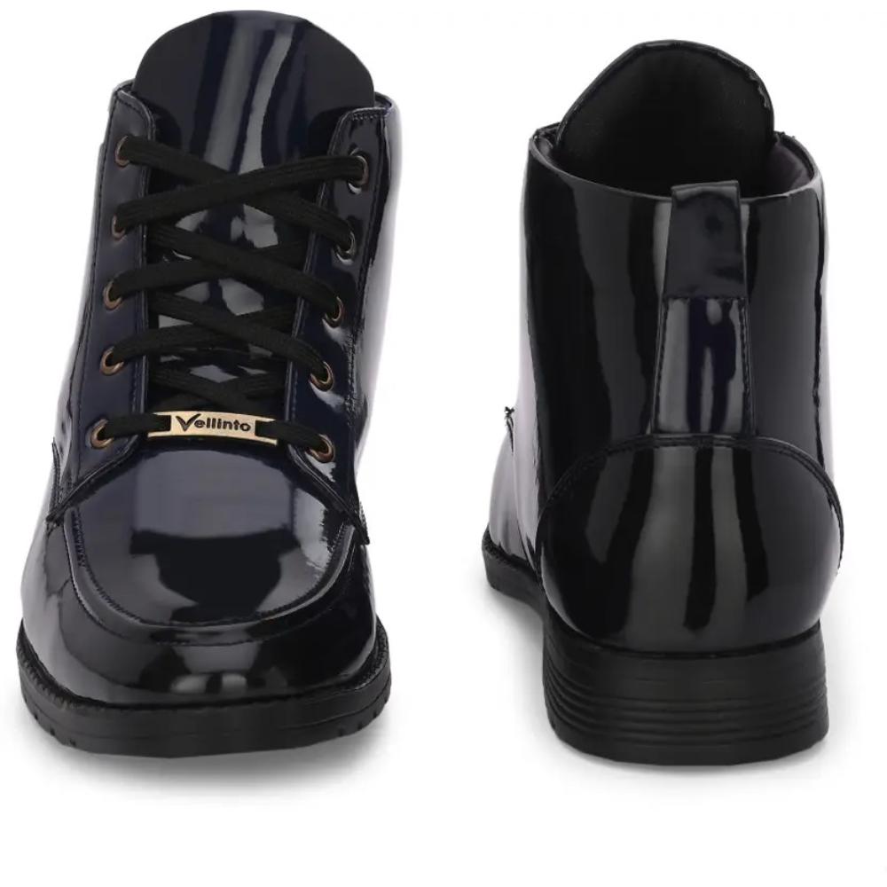 Vellinto Royal VINE Party Wear ll Casual ll Latest Patent Leather Boots for Men