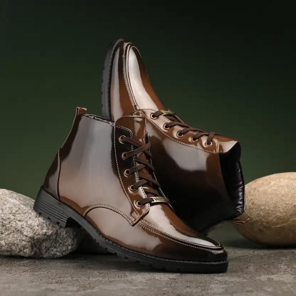 Vellinto Royal VINE Party Wear ll Casual ll Latest Patent Leather Boots for Men