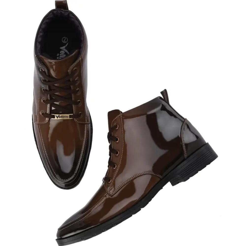 Vellinto Royal VINE Party Wear ll Casual ll Latest Patent Leather Boots for Men