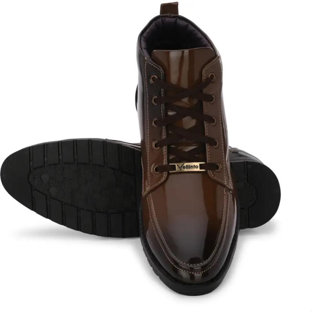 Vellinto Royal VINE Party Wear ll Casual ll Latest Patent Leather Boots for Men