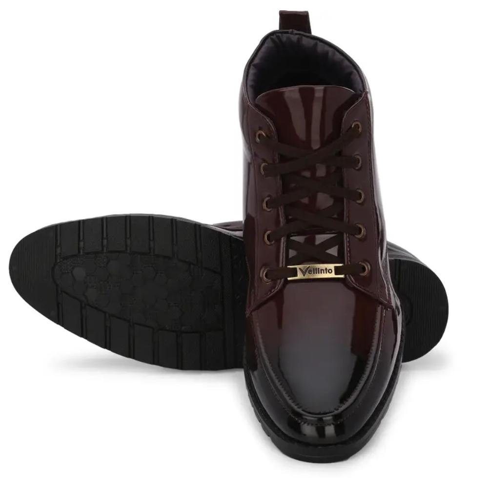Vellinto Royal VINE Party Wear ll Casual ll Latest Patent Leather Boots for Men
