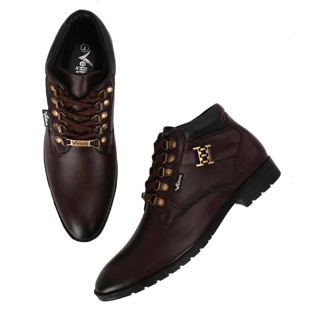 Vellinto MILAN Casual Mid-Ankle Synthetic leather Boots For Men