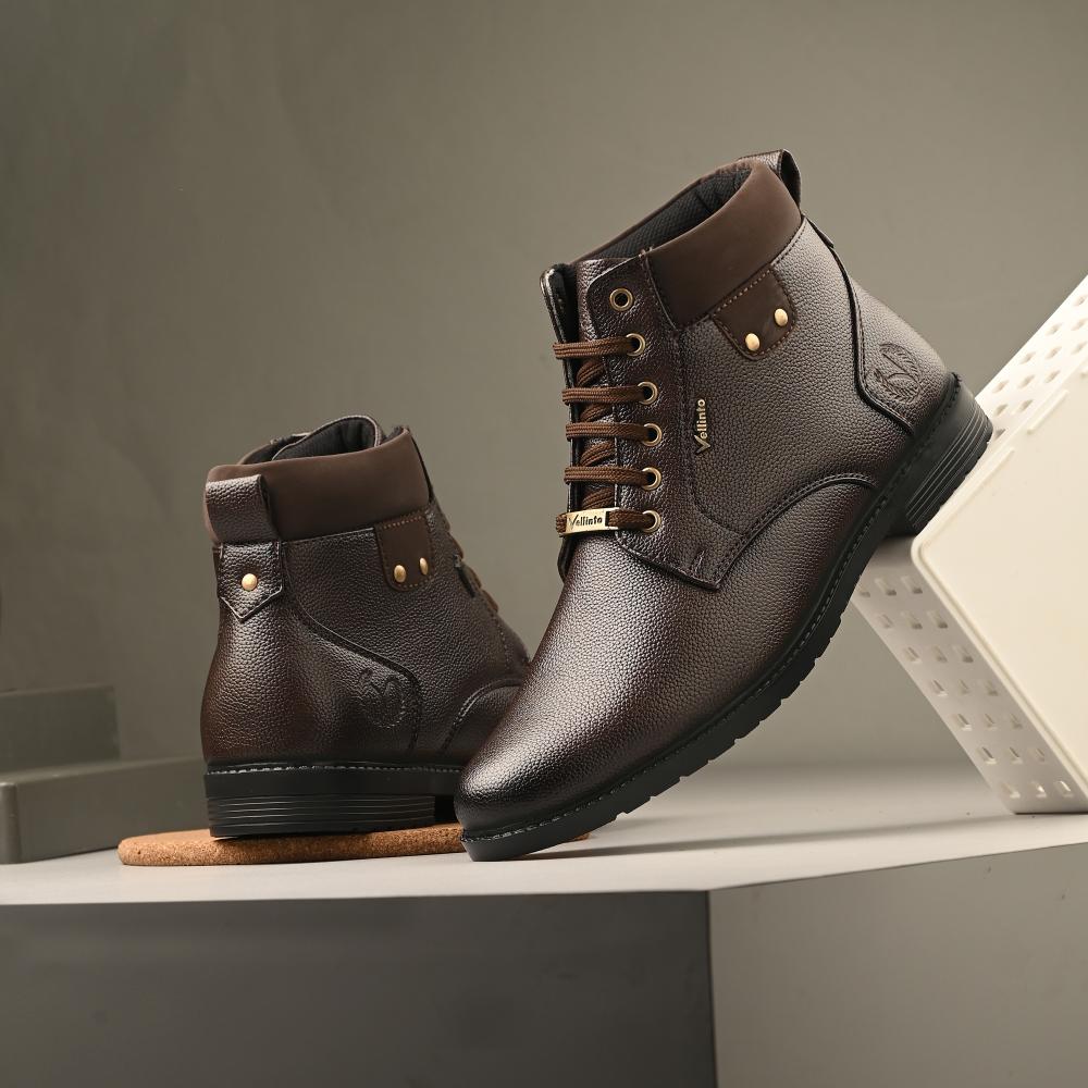 Vellinto DELIGHT Casual Boots For Men ll Synthetic Leather Boots