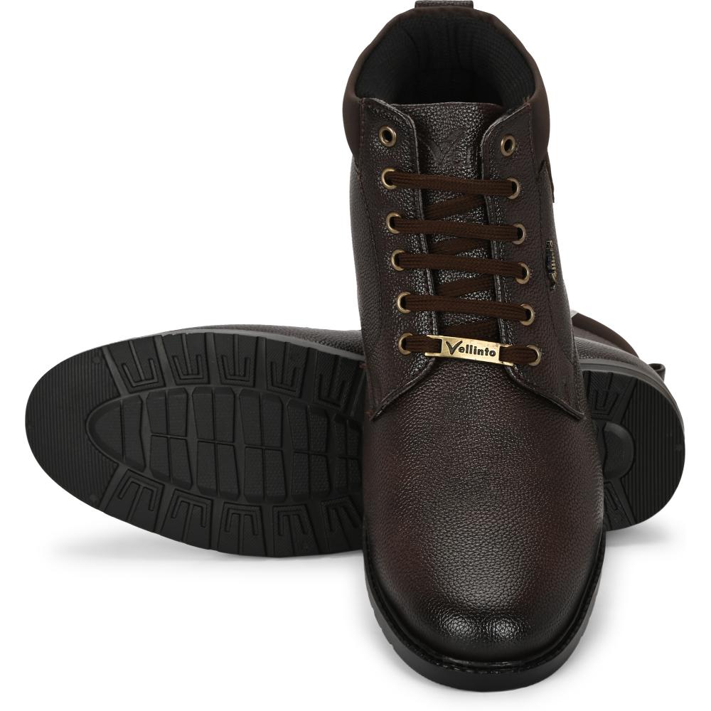Vellinto DELIGHT Casual Boots For Men ll Synthetic Leather Boots