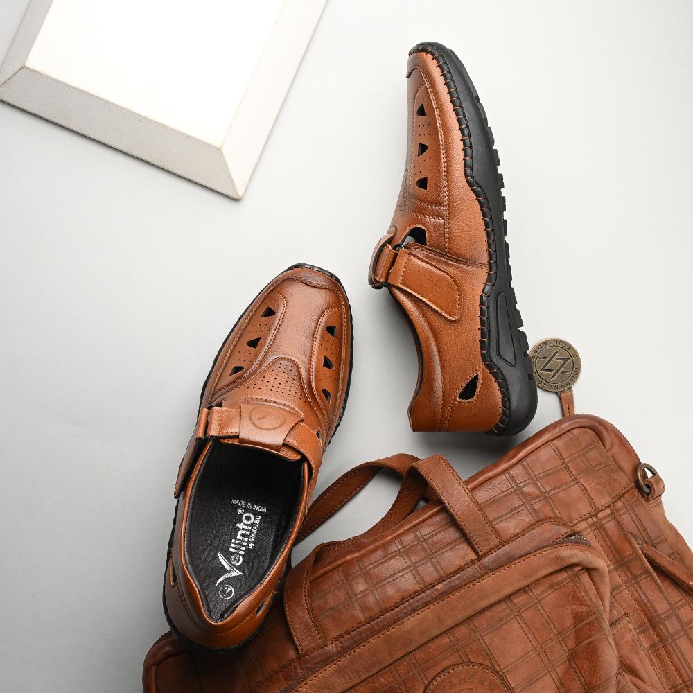 Vellinto SYMSON Latest Ethnic Sandals For Men ll Vellinto Casual/Formal/Roman Sandals For Men