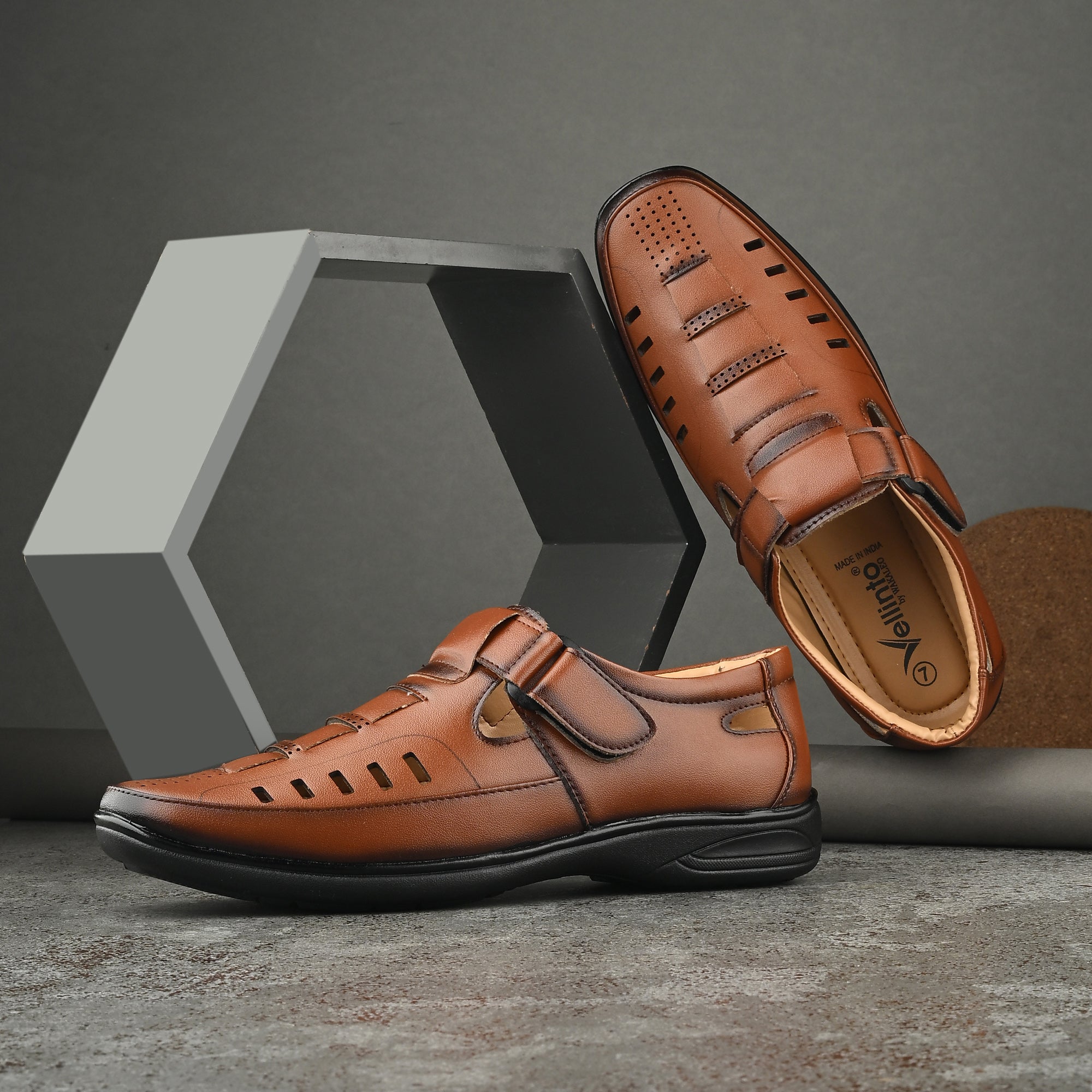 Vellinto REVEL Men Latest Ethnic Sandals ll Casual/Formal/Roman Sandals For Men