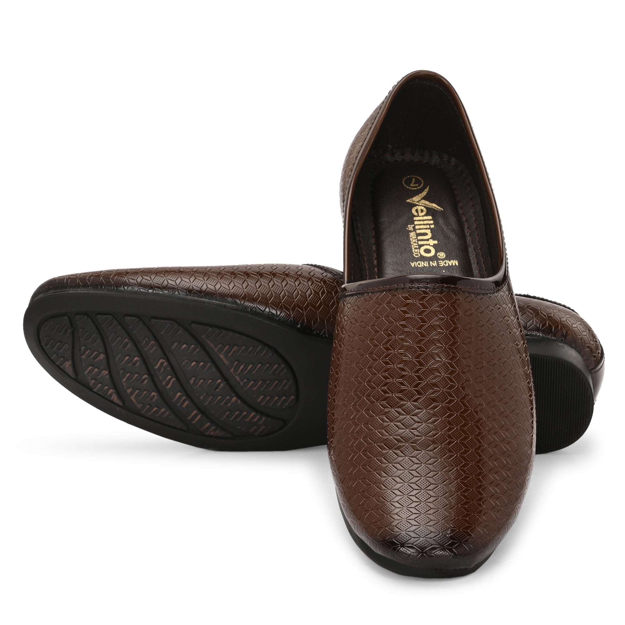 Vellinto VELOS Ethnic Patent Shoes For Men ll Naagra/Juttis/ Mojaris