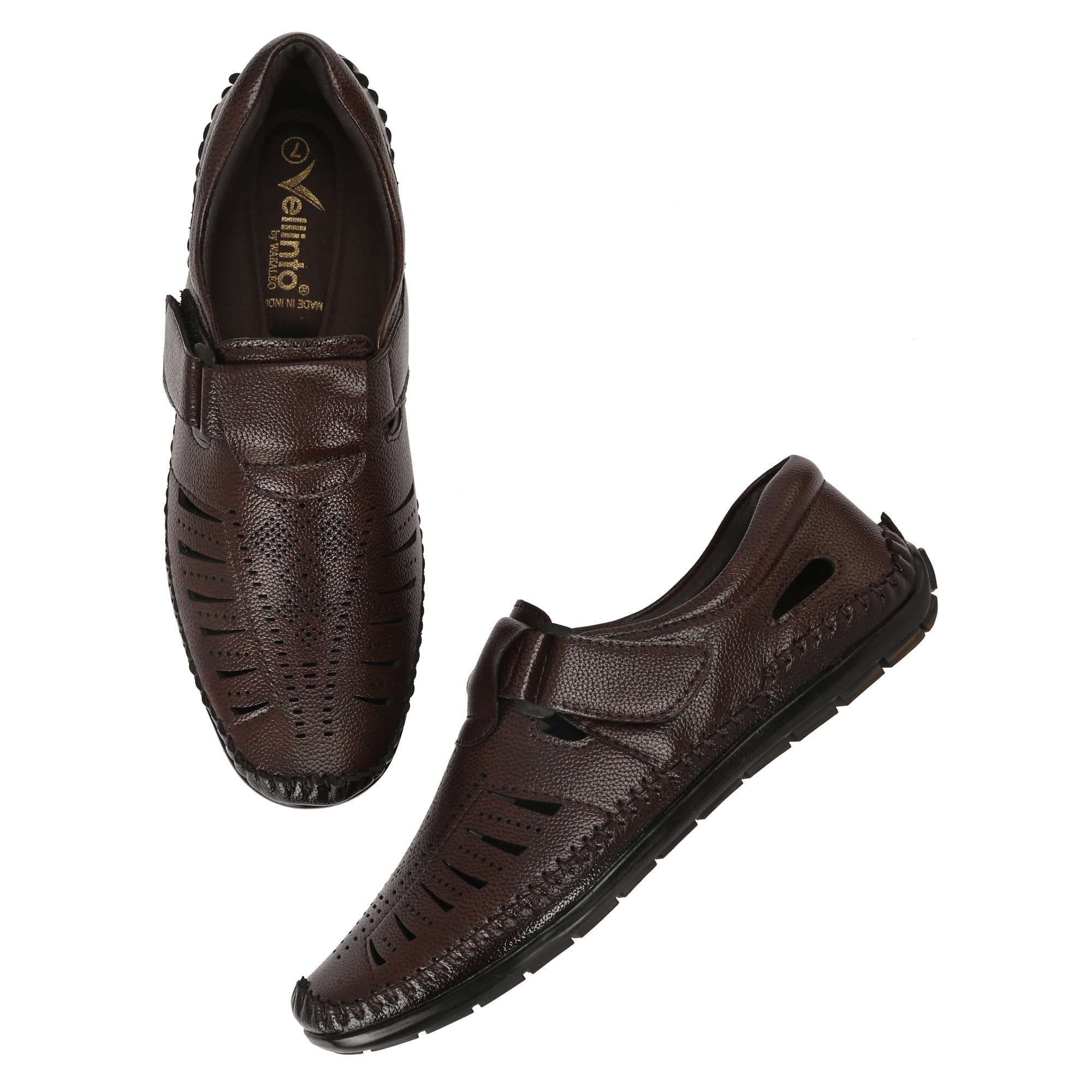 Vellinto GREYHOUND Ethnic Roman sandal II Synthetic Leather Sandals For Men